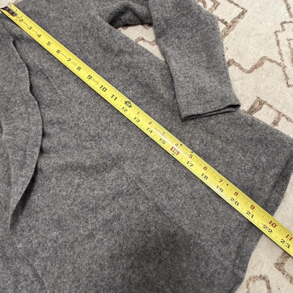 Neiman Marcus Sweater Womens Large Gray 100% Cashmere Open Front Cardigan - Picture 2 of 5